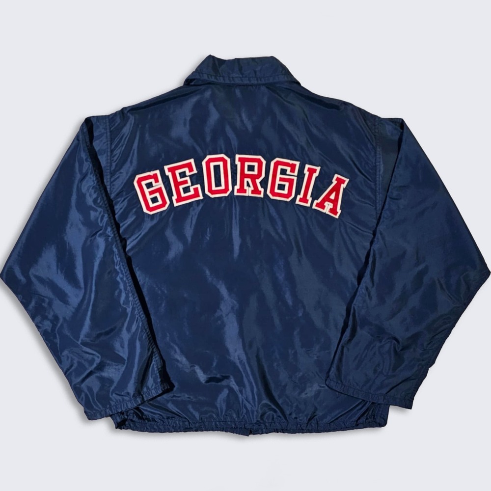 Georgia Bulldogs Vintage 80s Russell Athletic Windbreaker Coach's Jacket
